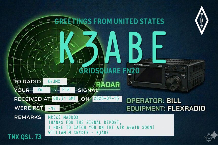 QSL card 86